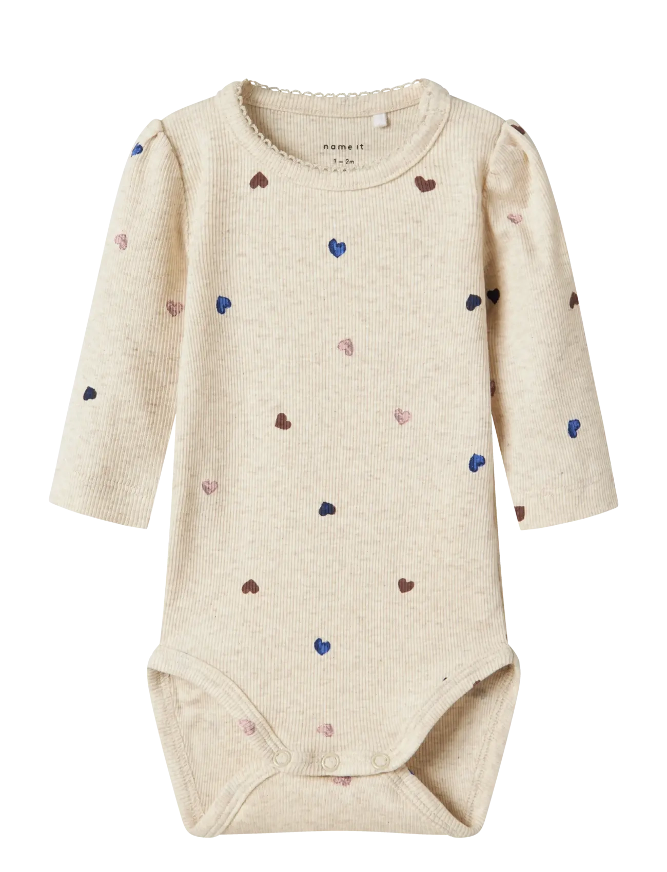 name it NBFNUTTI LS BODY NOOS - Bodyer - PEYOTE MELANGE / beige