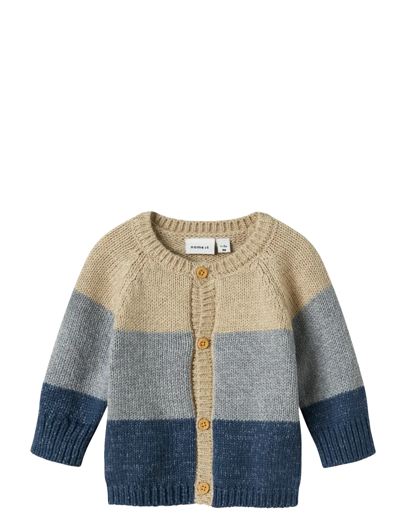 NAME IT Nbmnoller Ls Knit Card Blau - 68 - Kinder