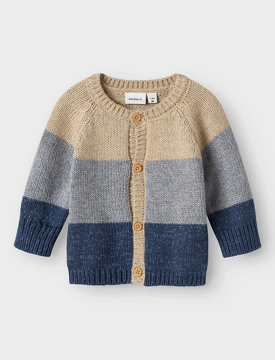 name it - NBMNOLLER LS KNIT CARD - koftor - insignia blue - 0