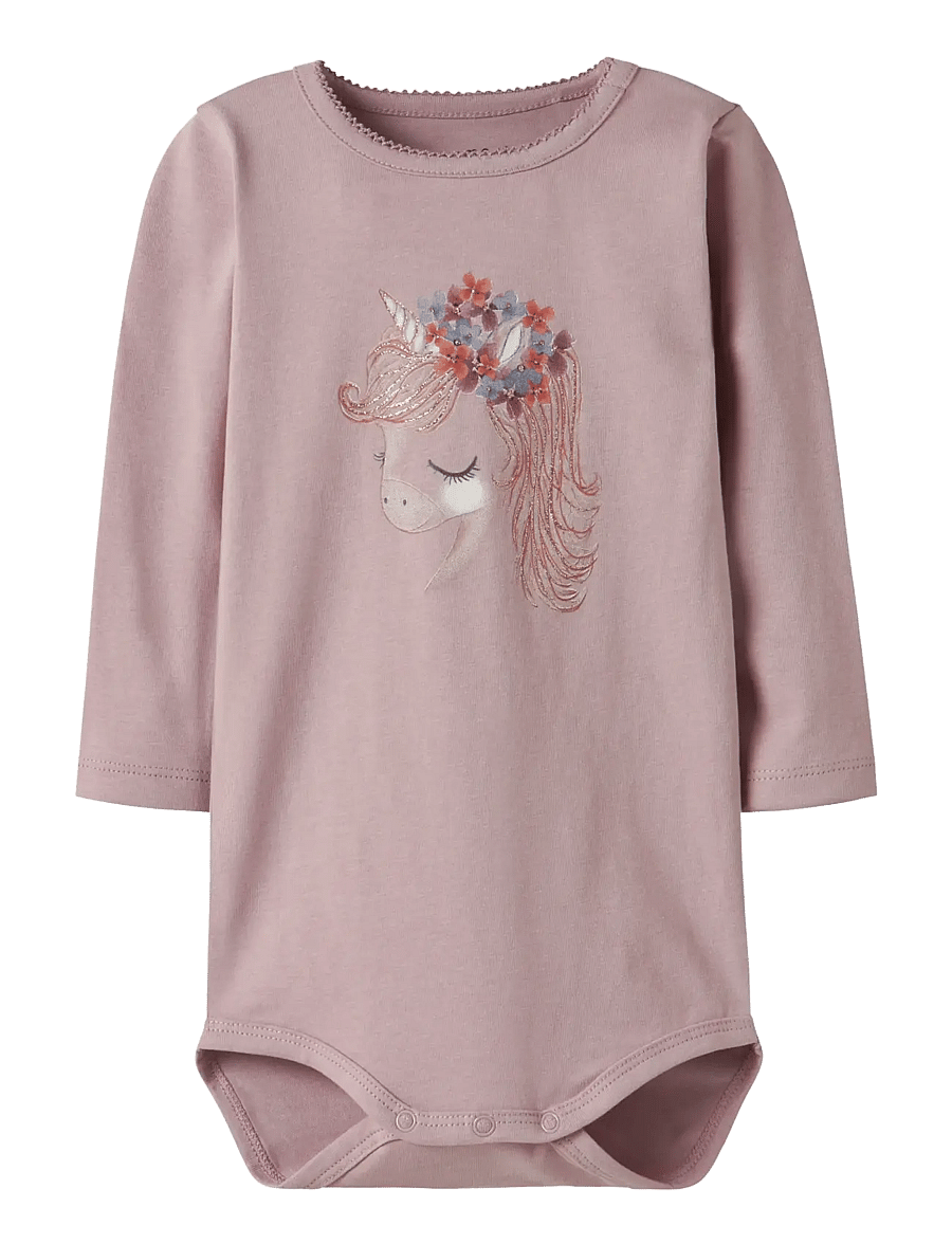 name it - NBFNICORN LS BODY BOX - pikkade varrukatega bodid - burnished lilac - 1