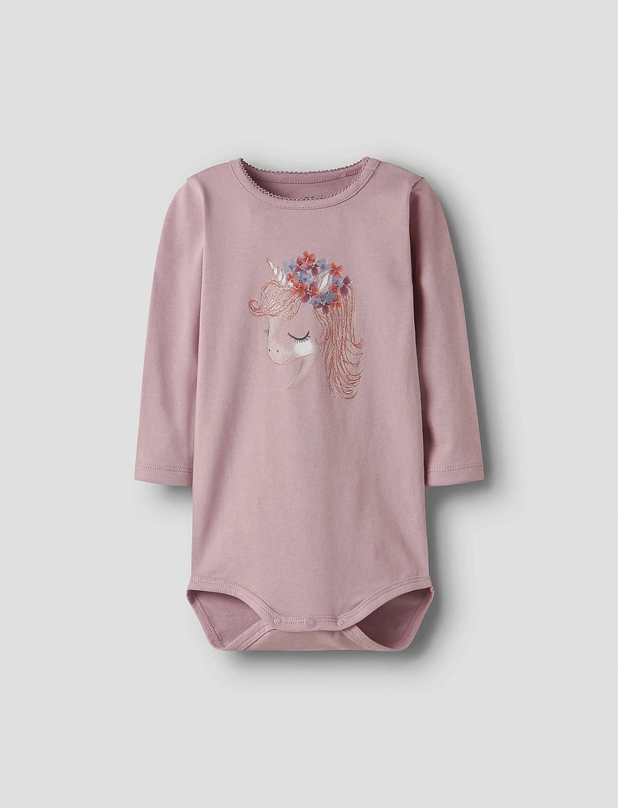 name it - NBFNICORN LS BODY BOX - pikkade varrukatega bodid - burnished lilac - 0