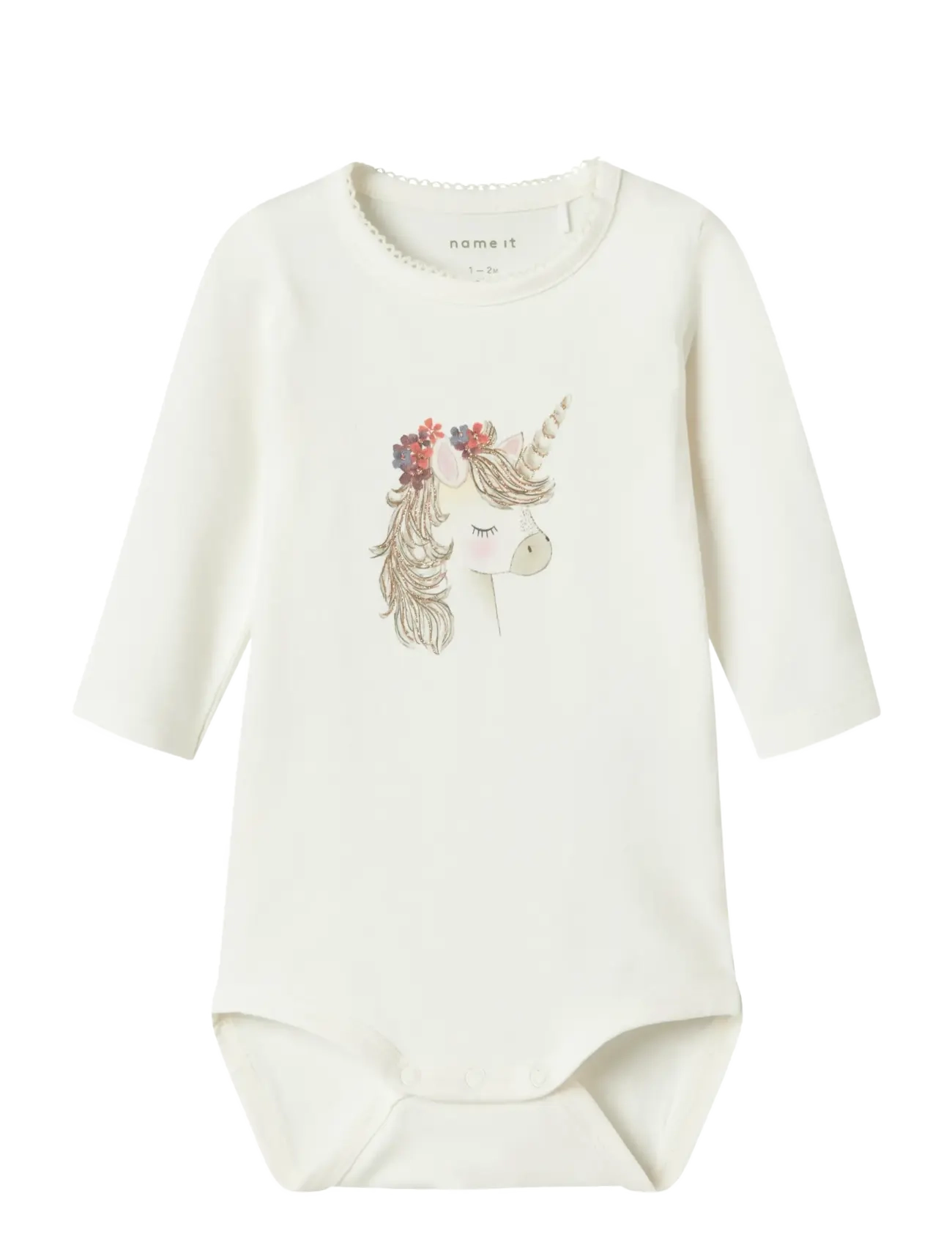 name it NBFNICORN LS BODY BOX - 4 for 3 - CLOUD DANCER / white