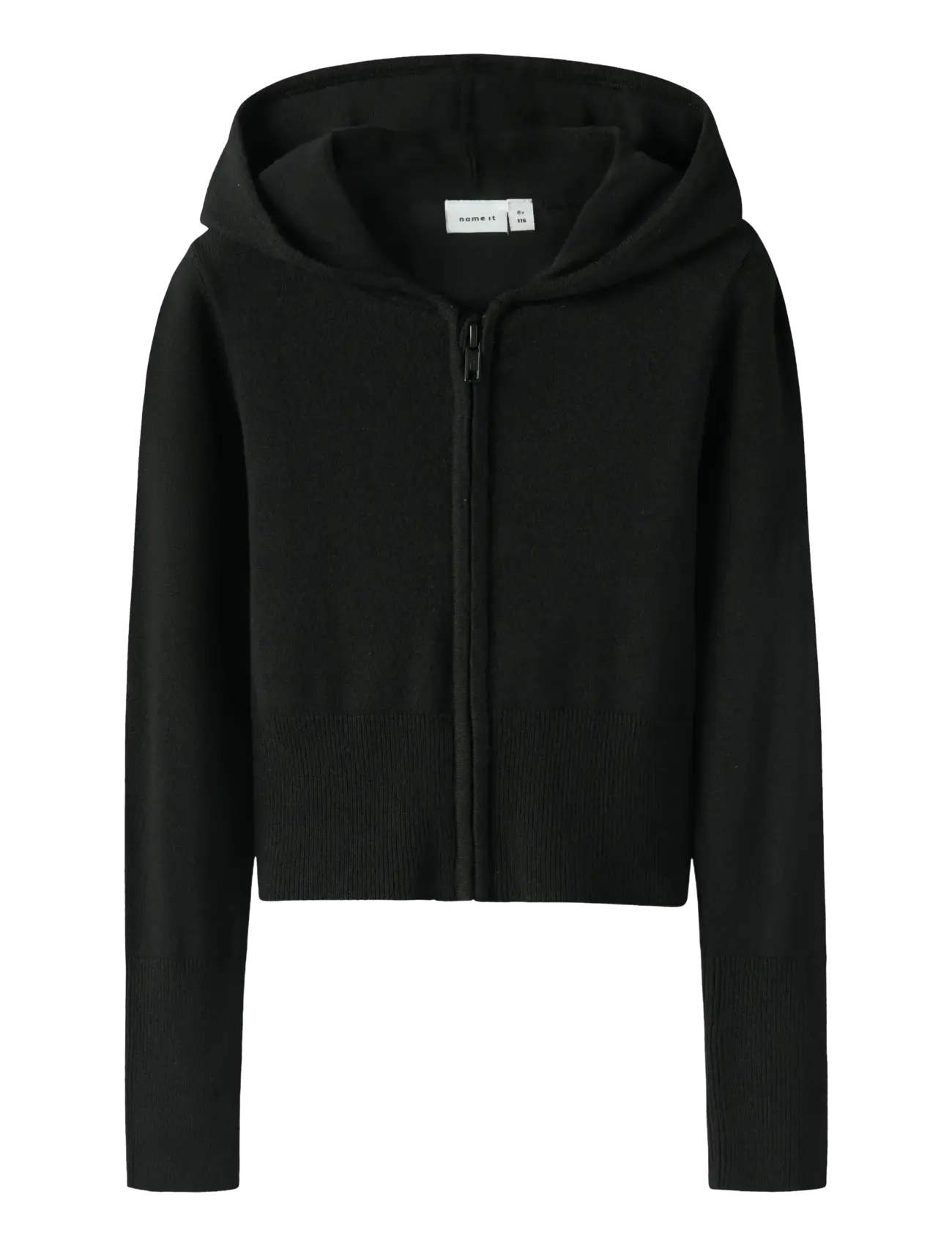 name it NKFNULLARIA LS SLIM SH KNIT WH - Cardigans - BLACK / black