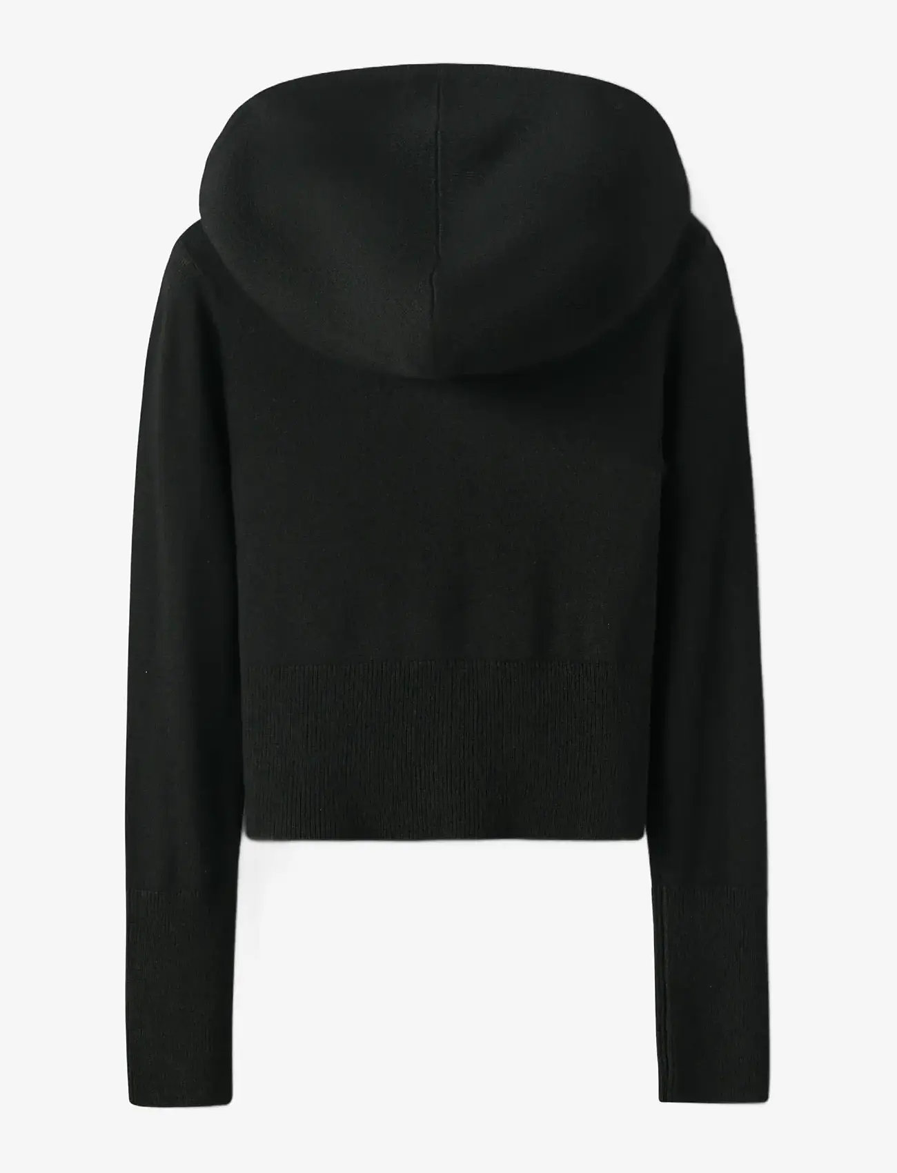 name it - NKFNULLARIA LS SLIM SH KNIT WH - cardigans - black - 1