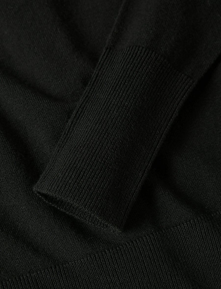 name it - NKFNULLARIA LS SLIM SH KNIT WH - koftor - black - 2