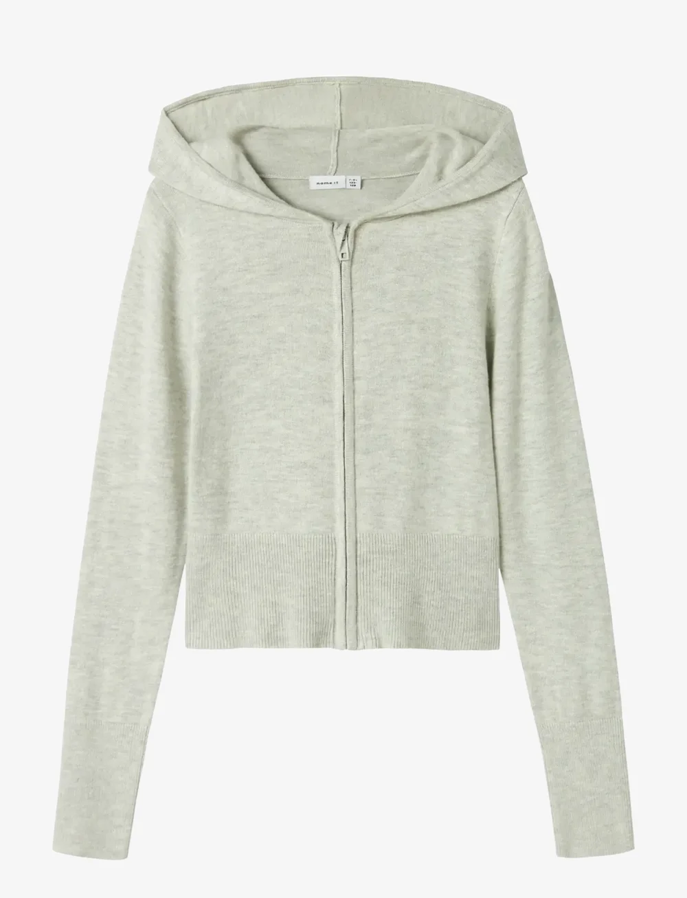 name it - NKFNULLARIA LS SLIM SH KNIT WH - cardigans - light grey melange - 1