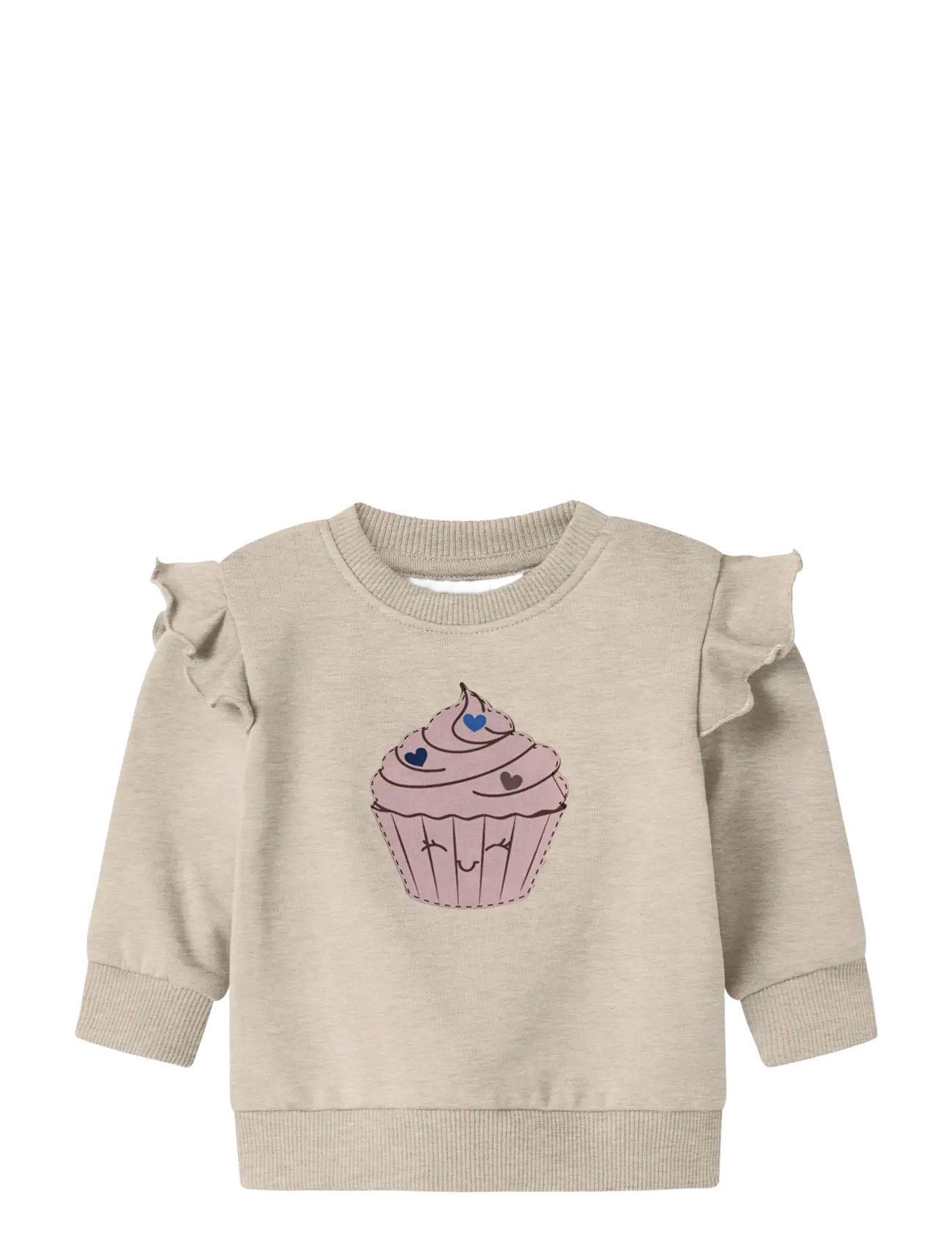 name it Nbfnilda Ls Sweat Bru, 50, Cream, Sweatshirts & Hættetrøjer > Sweatshirts, Børn