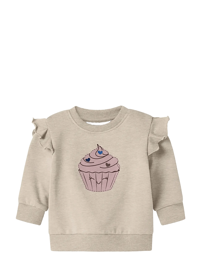 name it - NBFNILDA LS SWEAT BRU - peysur - peyote melange - 0