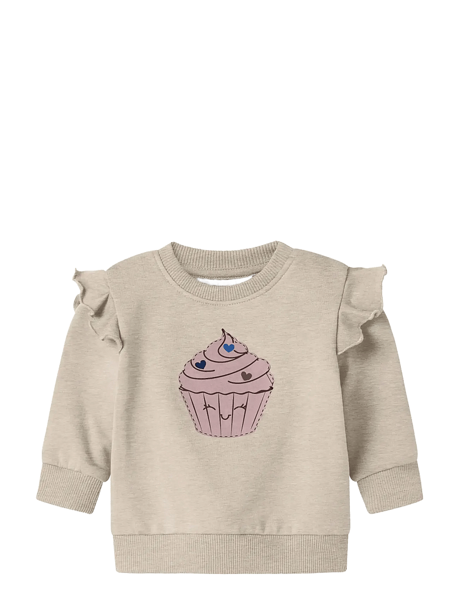 name it - NBFNILDA LS SWEAT BRU - sweatshirts - peyote melange - 0