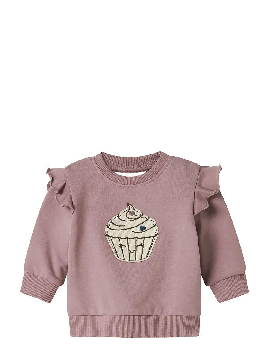 name it - NBFNILDA LS SWEAT BRU - sweatshirts - toadstool - 1
