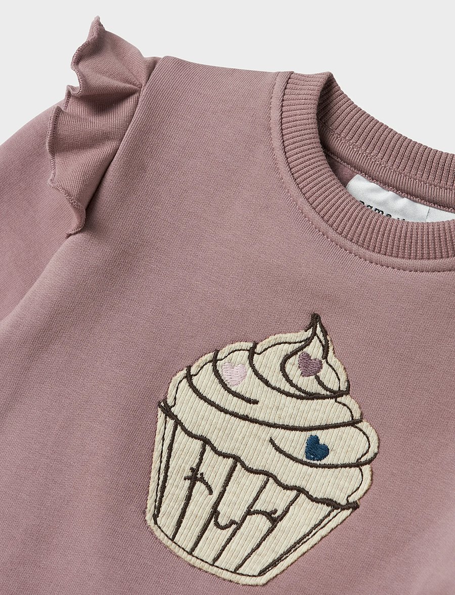 name it - NBFNILDA LS SWEAT BRU - sweatshirts - toadstool - 3