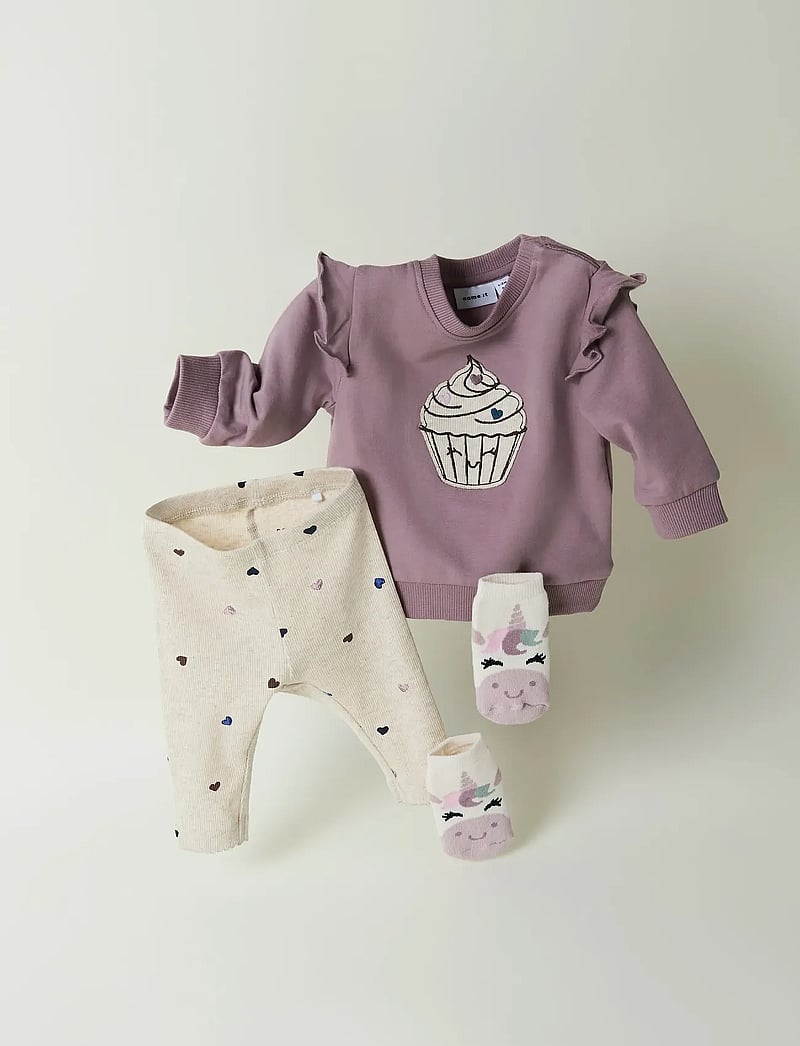 name it - NBFNUTTI LEGGING NOOS - leggings - peyote melange - 3