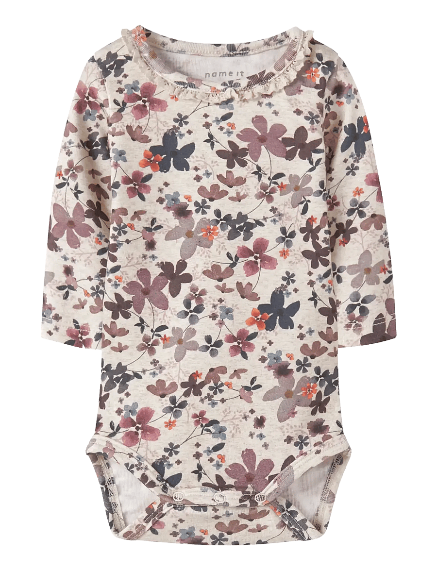 name it - NBFNALINE LS BODY - langärmelige bodys - peyote melange - 1