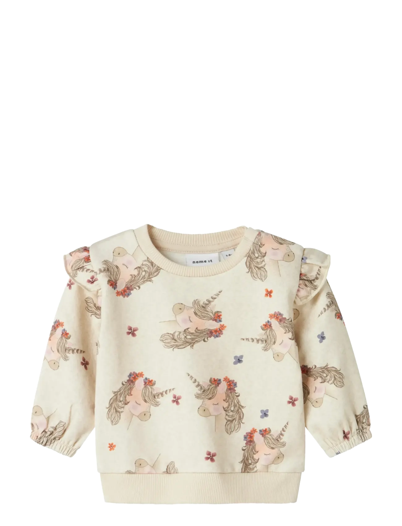 name it NBFNOISE LS SWEAT BRU - Riided - PEYOTE MELANGE / cream
