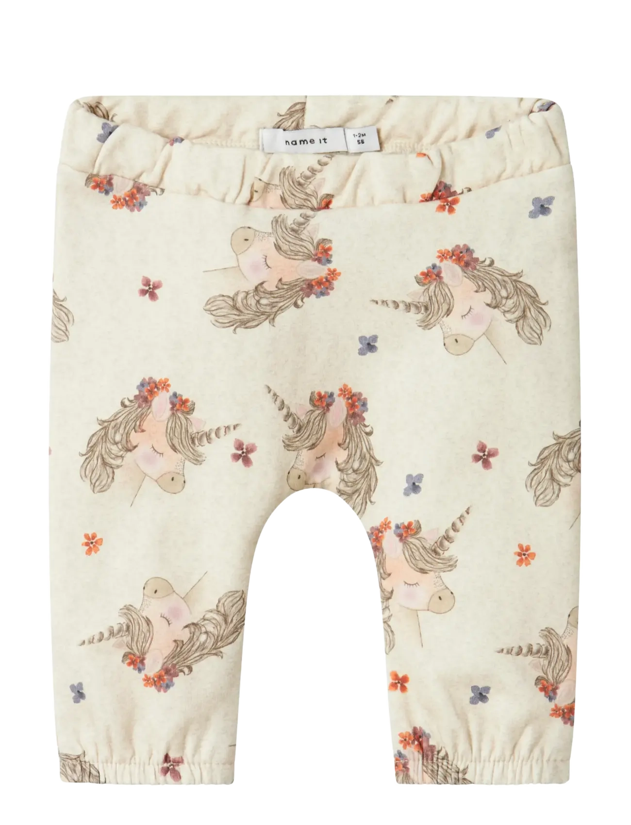 name it NBFNOISE SWEAT PANT BRU - Tøj - PEYOTE MELANGE / cream