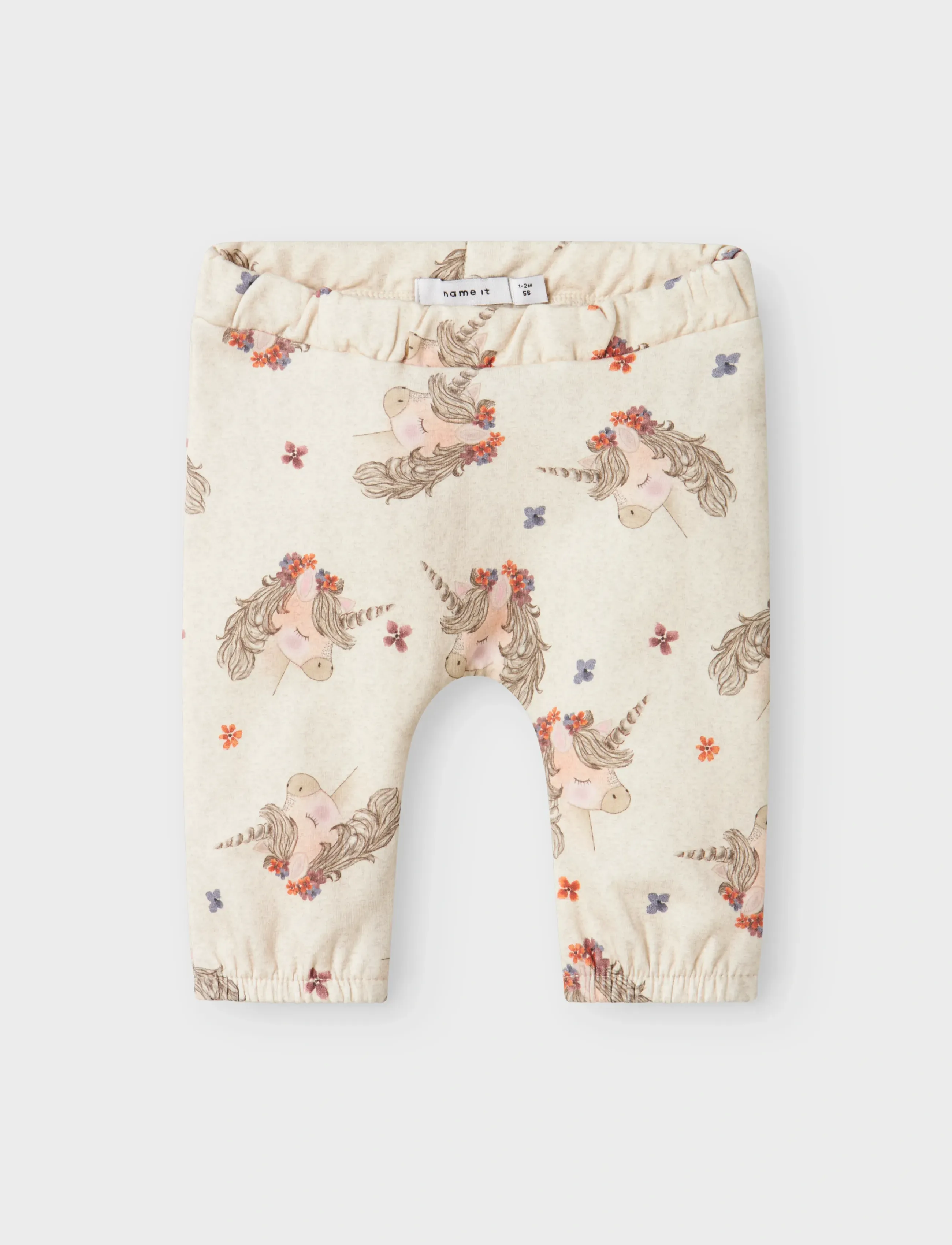name it NBFNOISE SWEAT PANT BRU - Underdele - PEYOTE MELANGE / cream