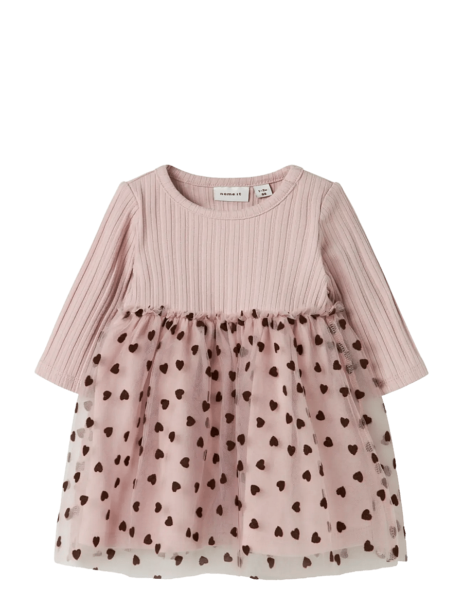 name it - NBFNEA LS TULLE DRESS - klänningar - burnished lilac - 1