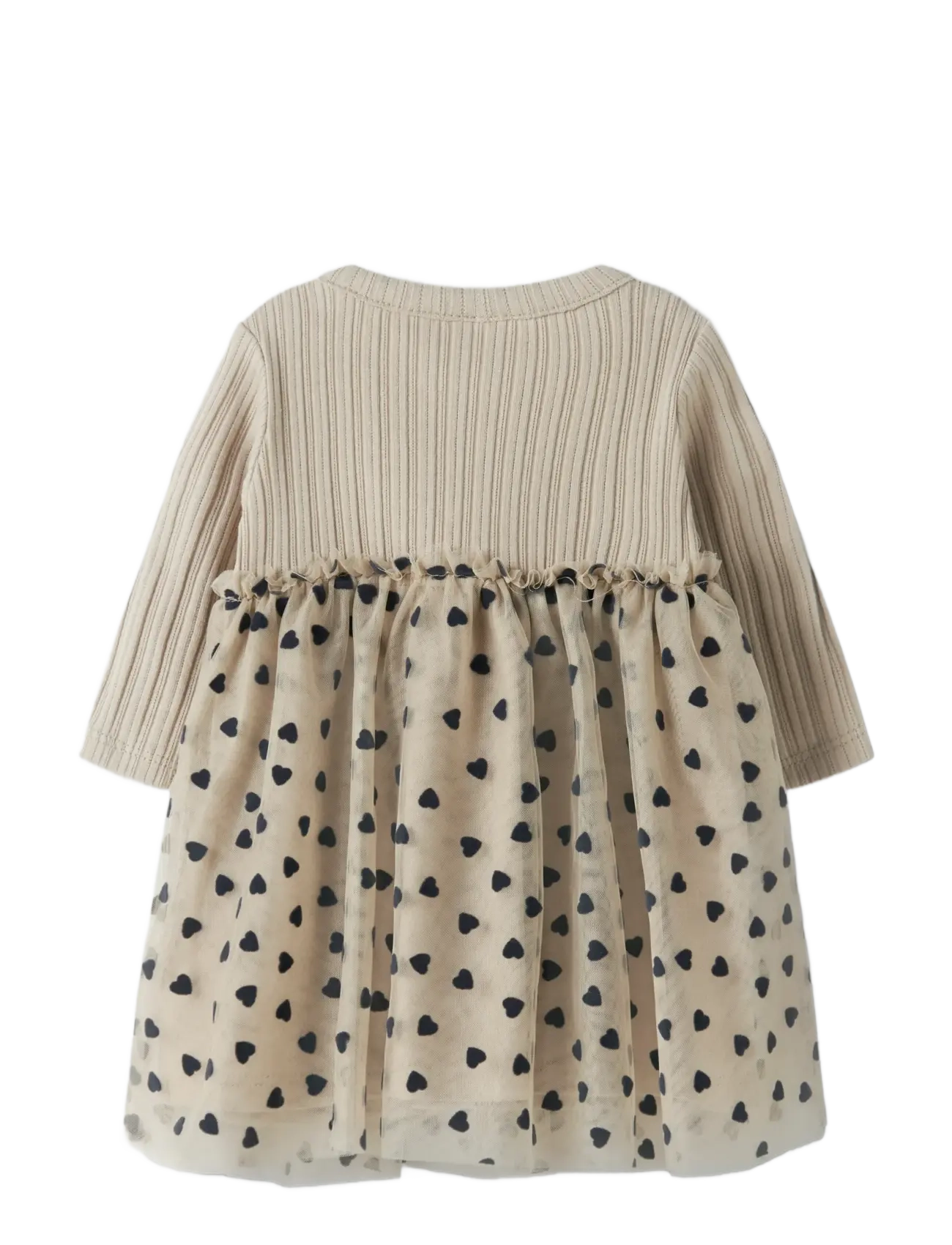 name it - NBFNEA LS TULLE DRESS - langærmede babykjoler - island fossil - 2