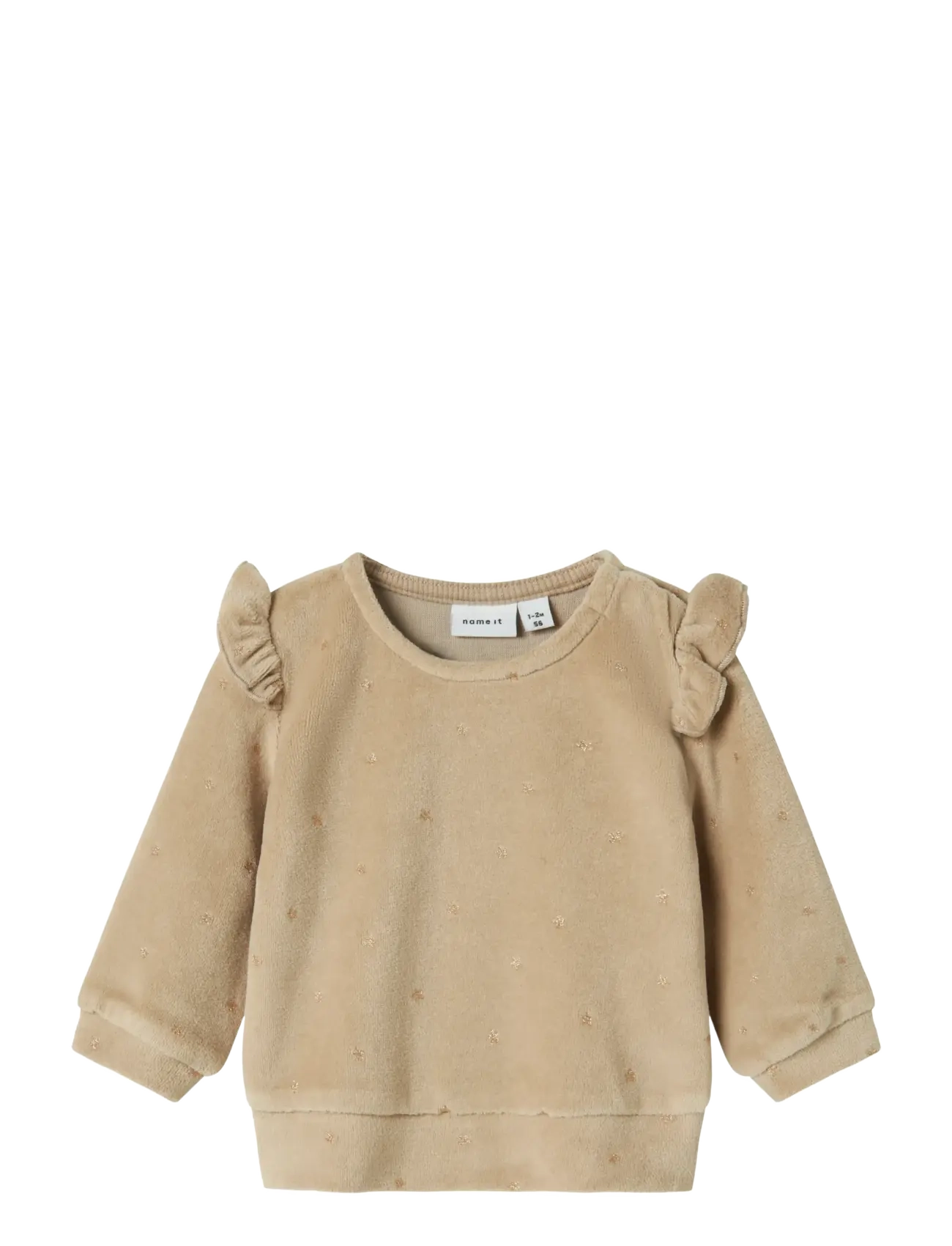 name it NBFNORAH LS VEL TOP - Riided - ISLAND FOSSIL / beige