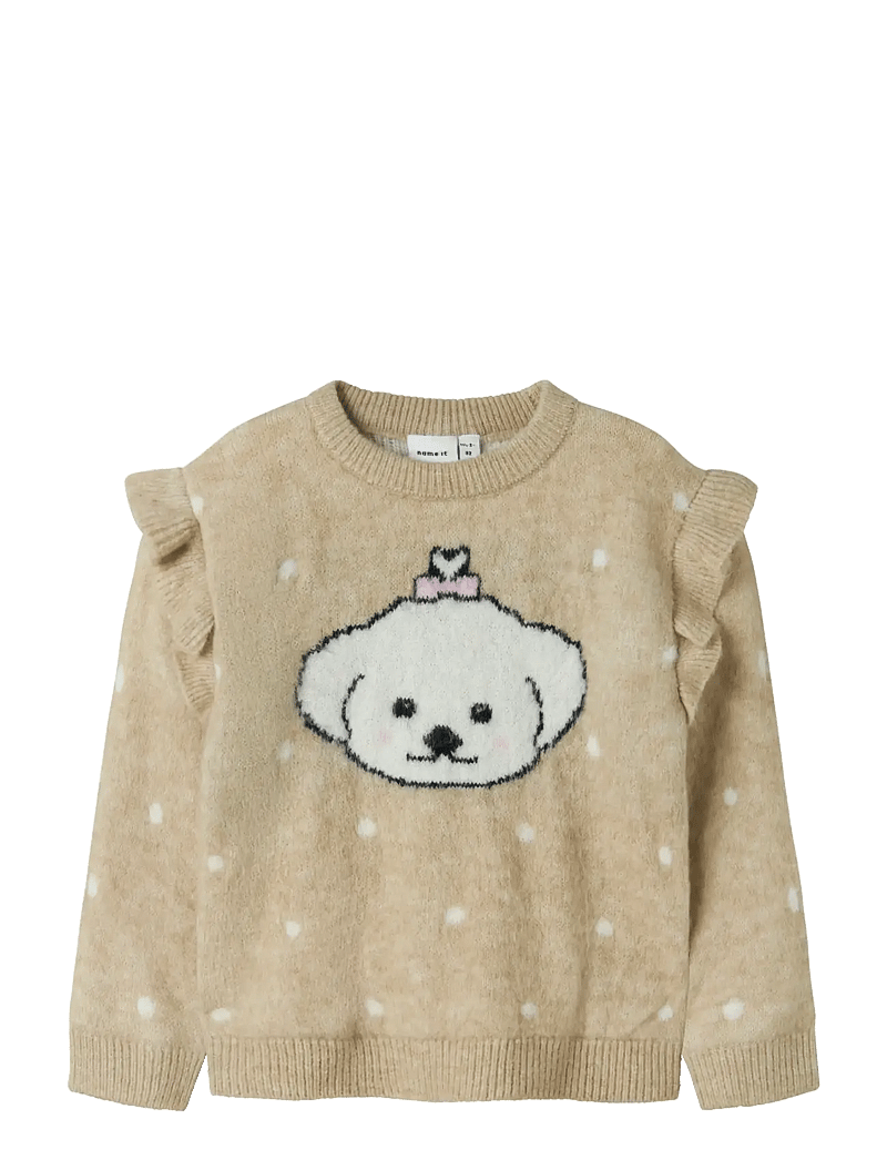 name it - NMFNEDE LS KNIT - pullover - island fossil - 0