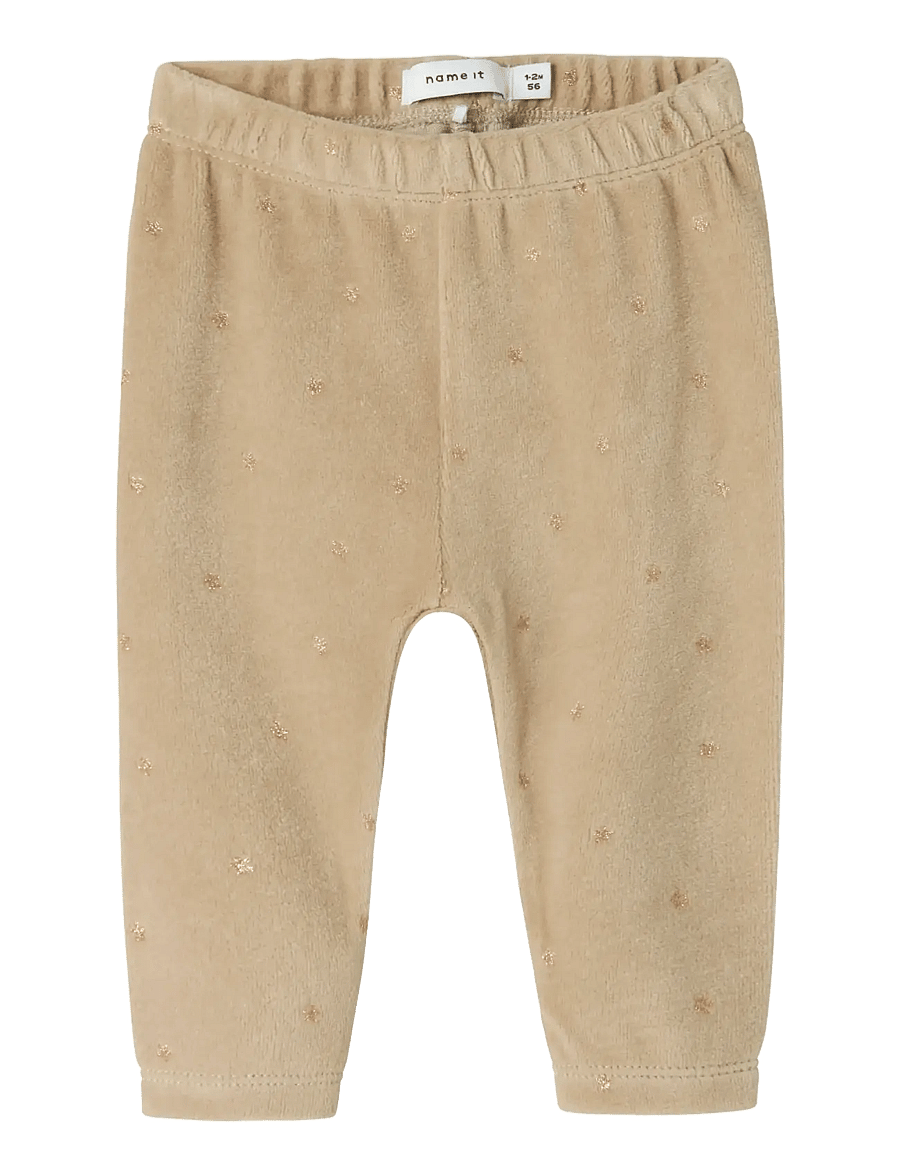 name it - NBFNORAH VEL LEGGING - timpės - island fossil - 0