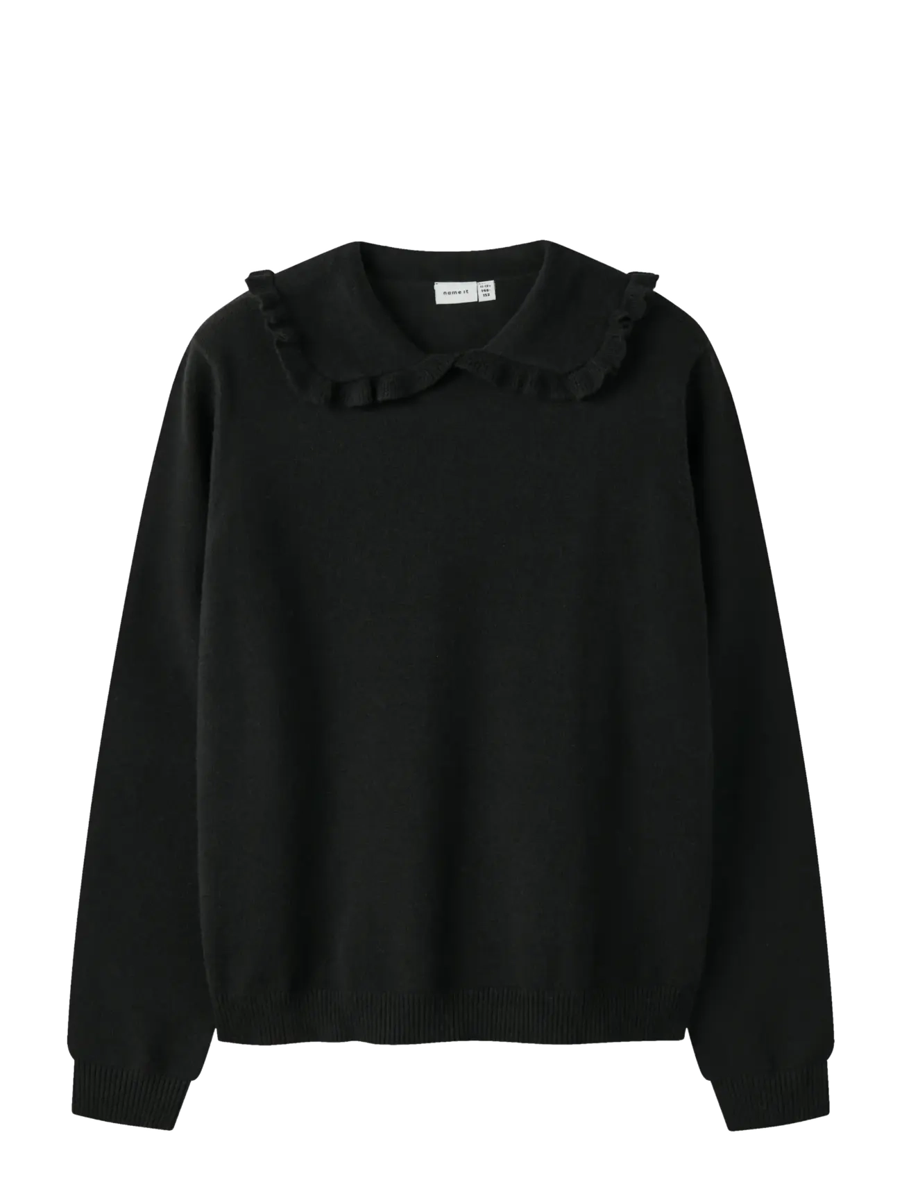 name it Nkfnelia Ls Knit, 122-128, Black, Strik > Pullovere, Børn