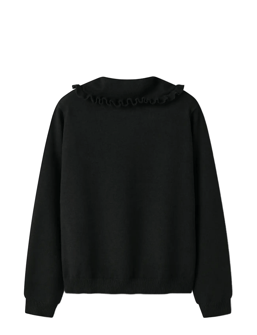 name it - NKFNELIA LS KNIT - peysur - black - 1