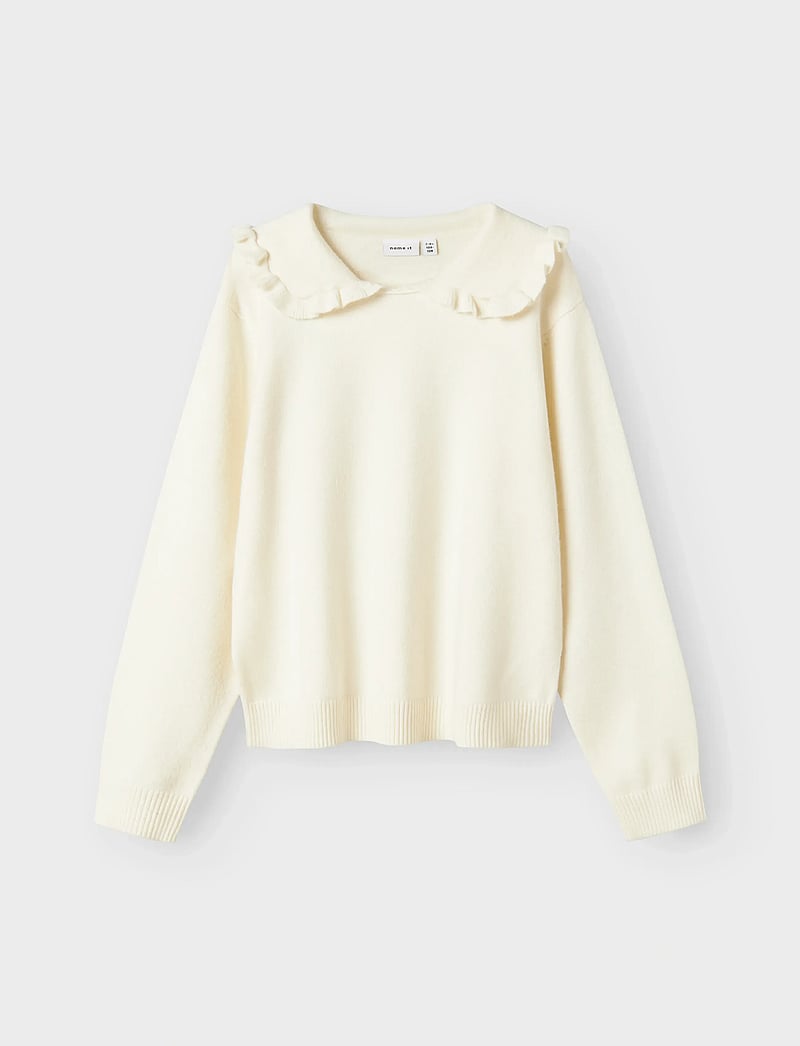 name it - NKFNELIA LS KNIT - trøjer - cloud dancer - 0