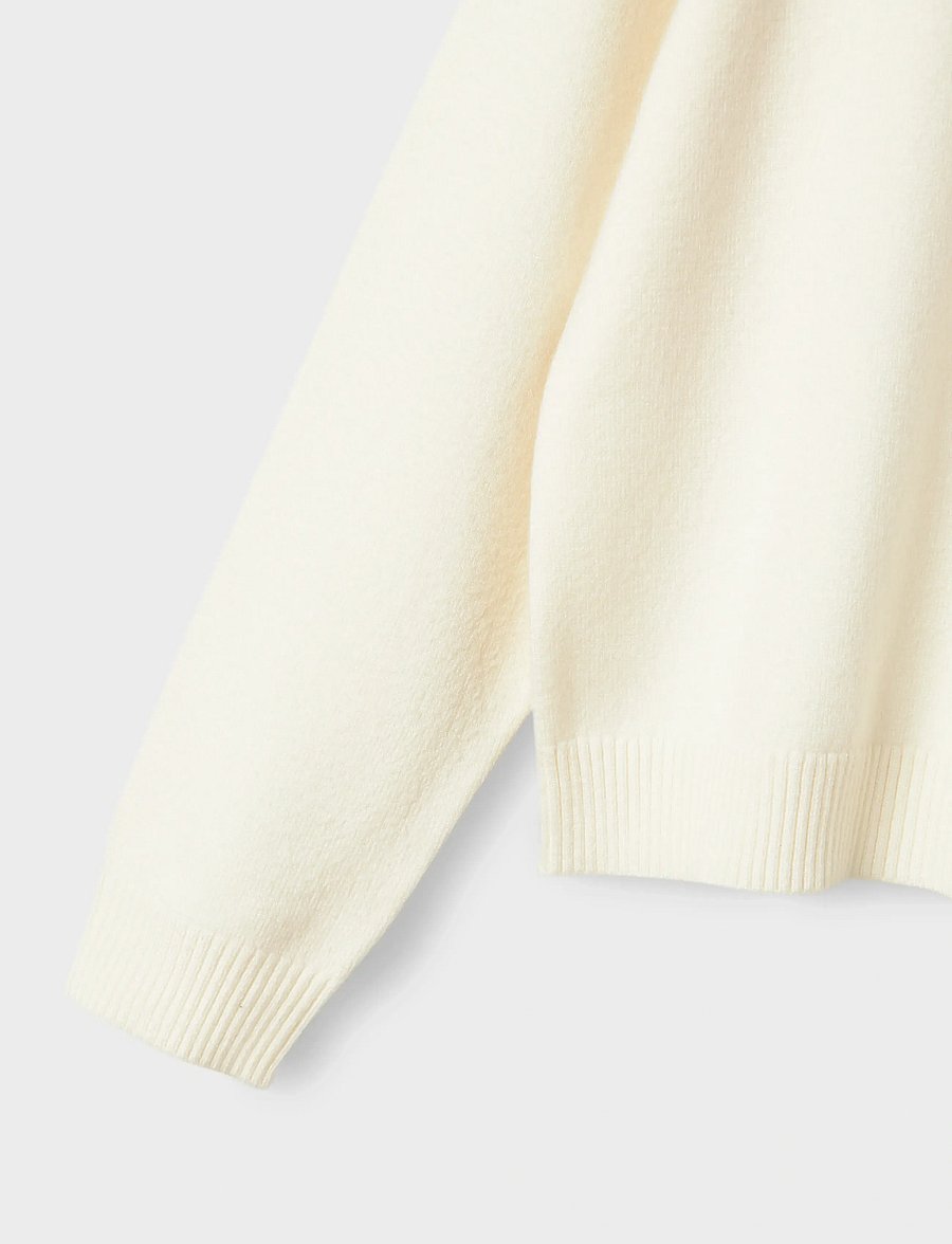 name it - NKFNELIA LS KNIT - džemperi - cloud dancer - 3