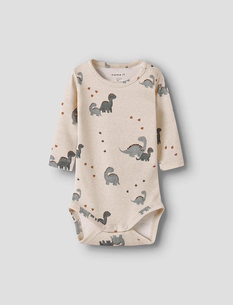 name it - NBMNOHR LS BODY - rompers met lange mouwen - peyote melange - 0