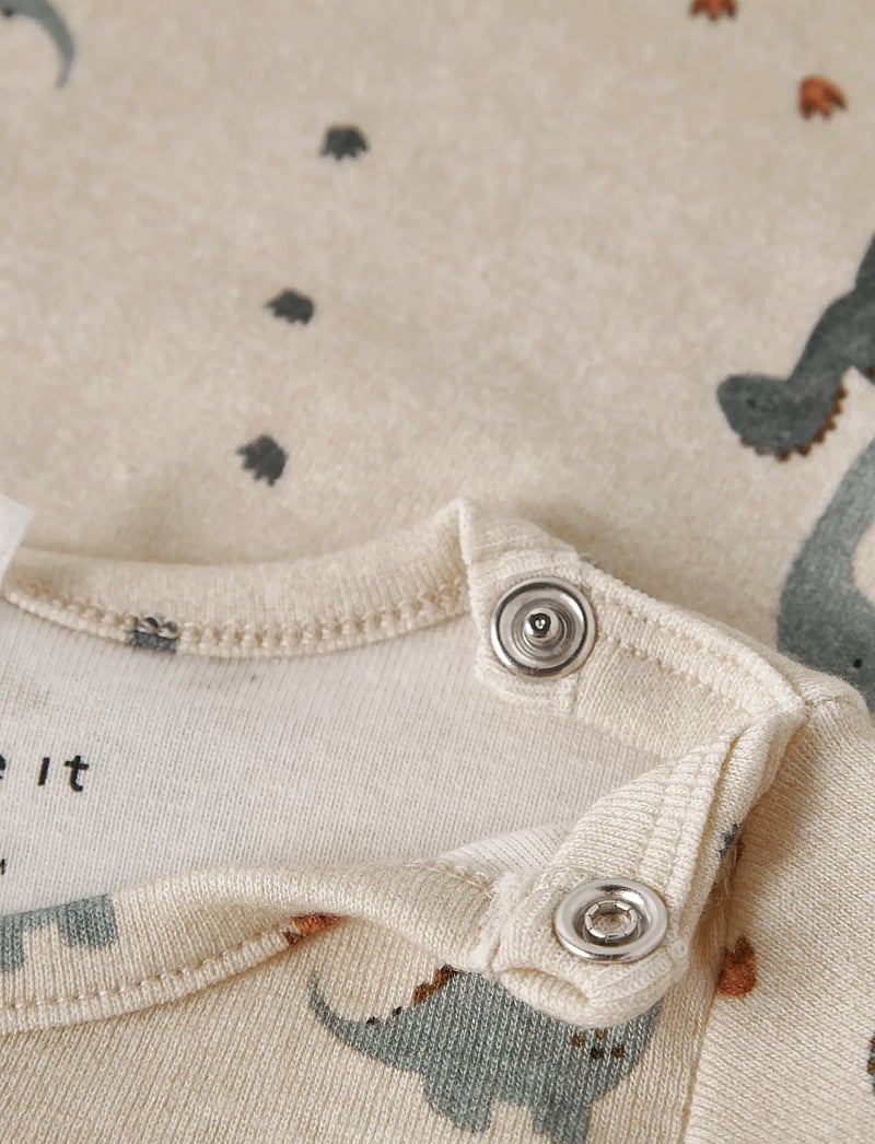 name it - NBMNOHR LS BODY - langærmede bodyer - peyote melange - 2