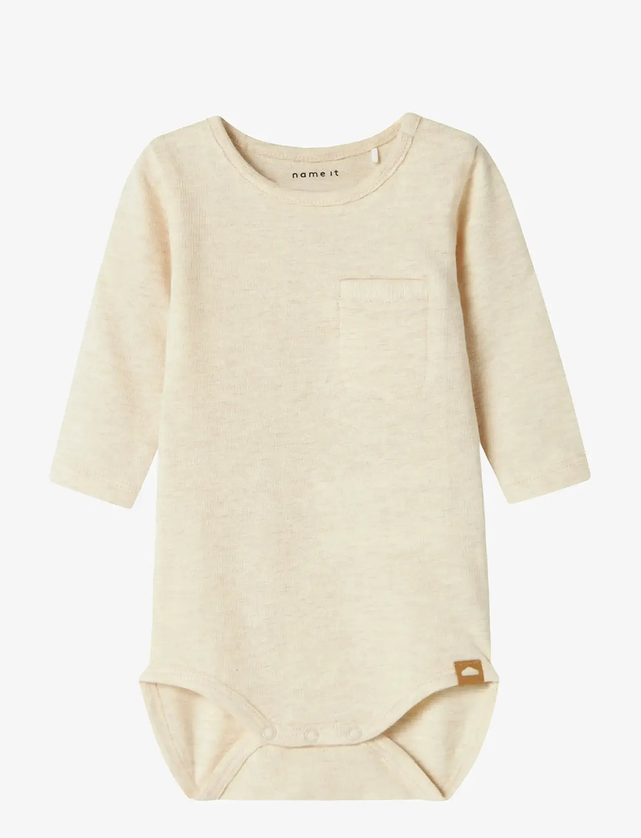 name it - NBMNOTE LS BODY - langærmede bodyer - peyote melange - 1