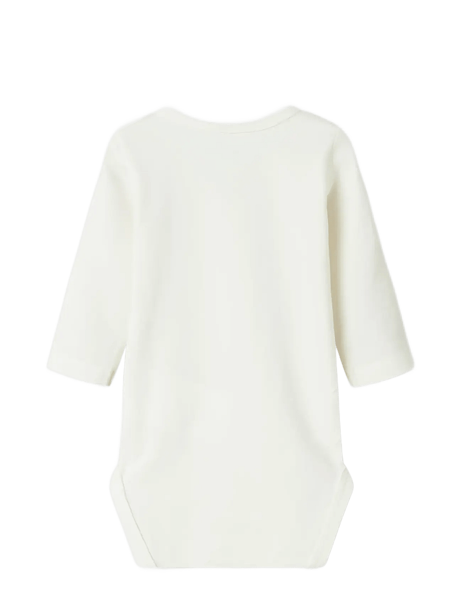name it - NBMNUTS LS BODY BOX - långärmade bodies - cloud dancer - 2