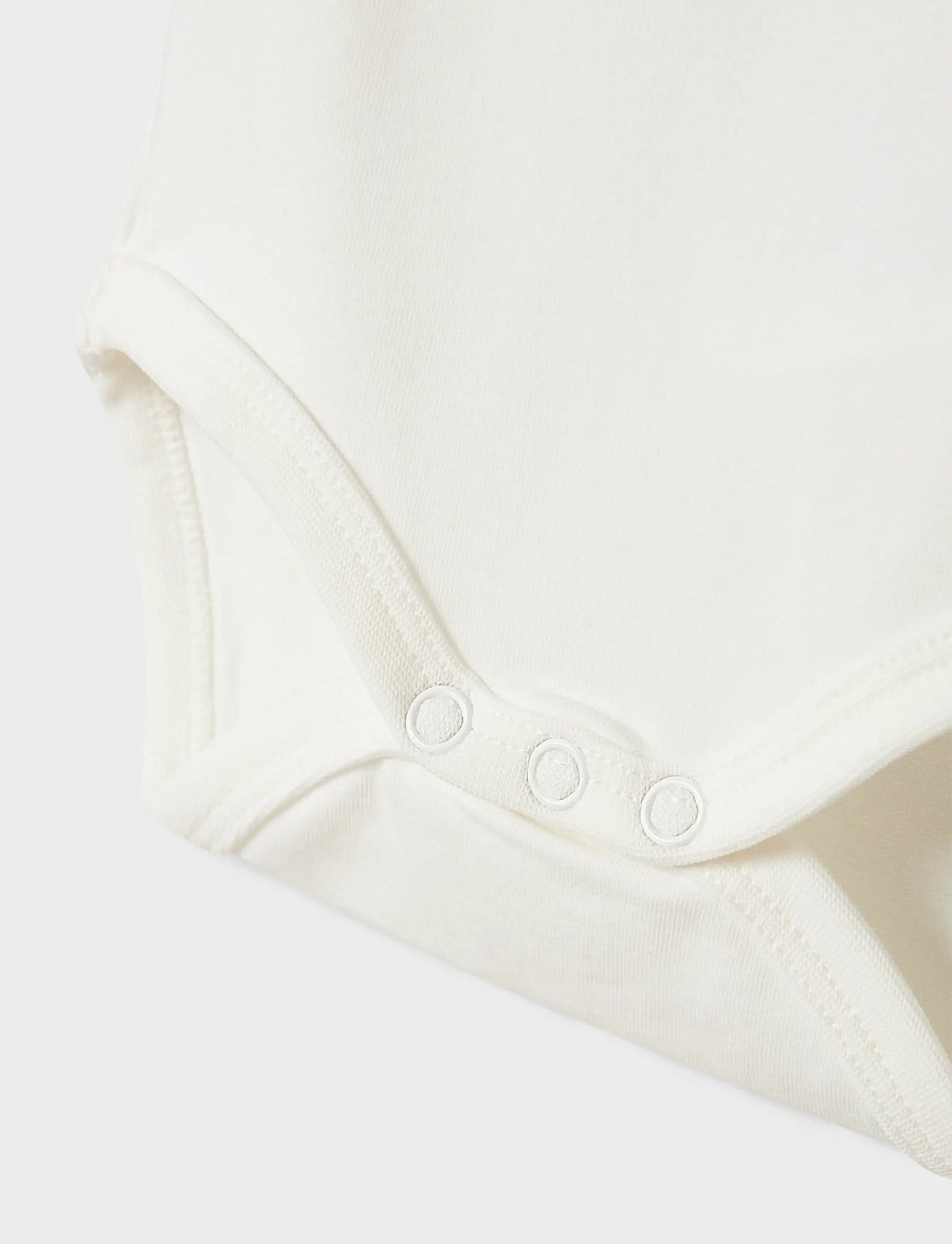 name it - NBMNUTS LS BODY BOX - långärmade bodies - cloud dancer - 3