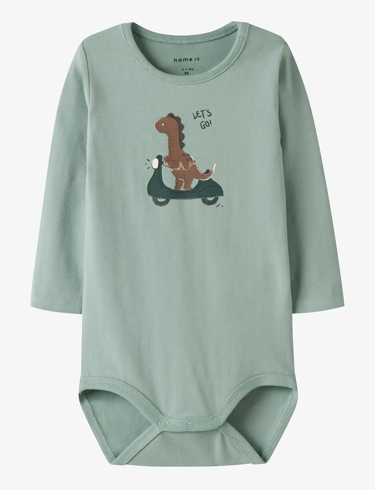 name it - NBMNUTS LS BODY BOX - langærmede bodyer - jadeite - 0