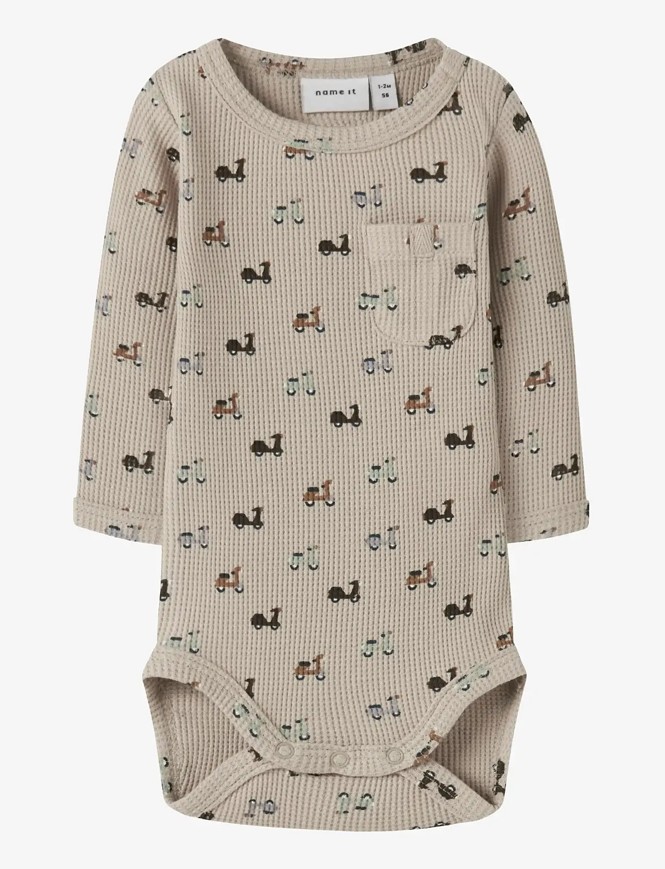 name it - NBMNOOTER LS BODY - langærmede bodyer - island fossil - 0