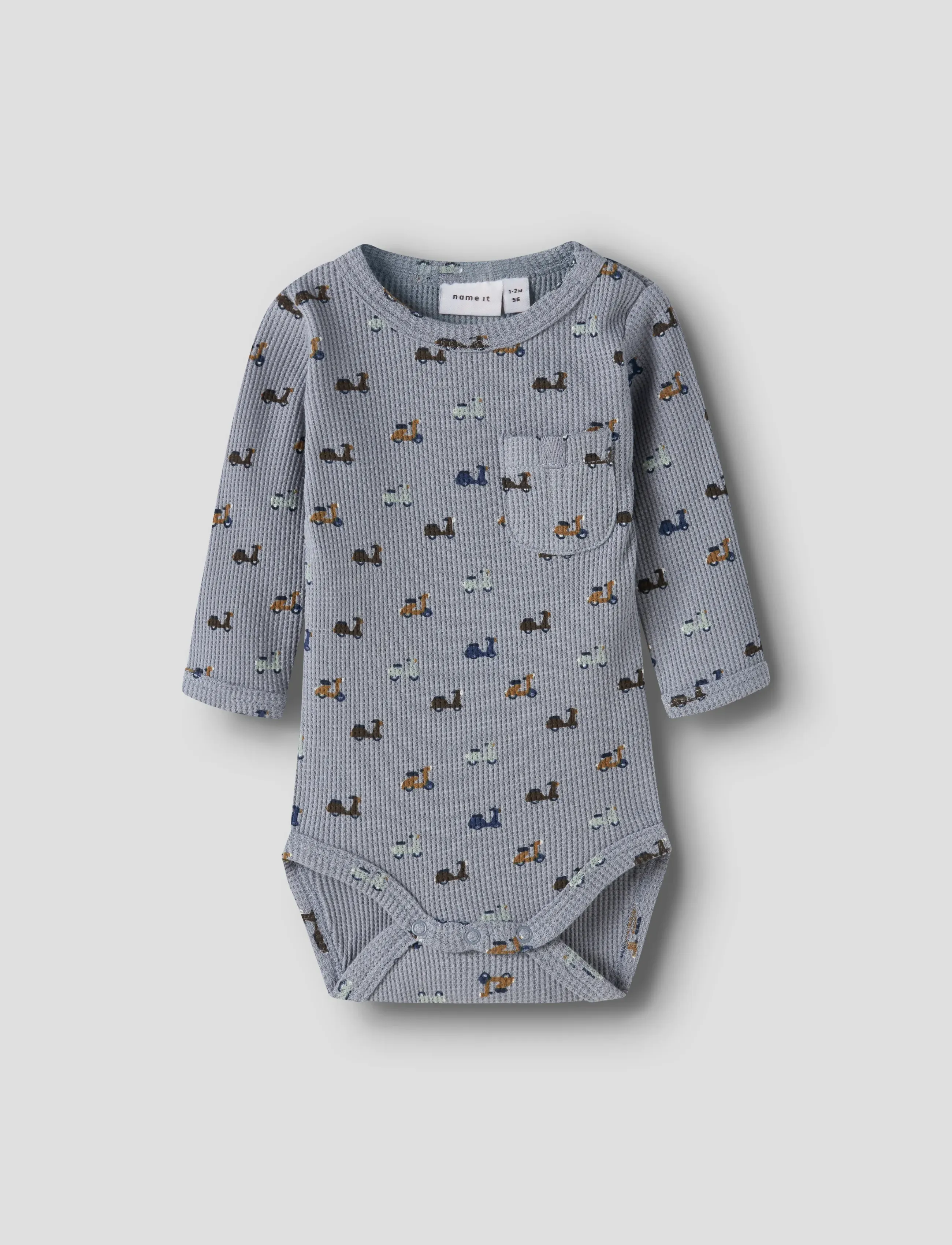 name it Nbmnooter Ls Body, 50, Grey, Bodys > Langærmede, Børn