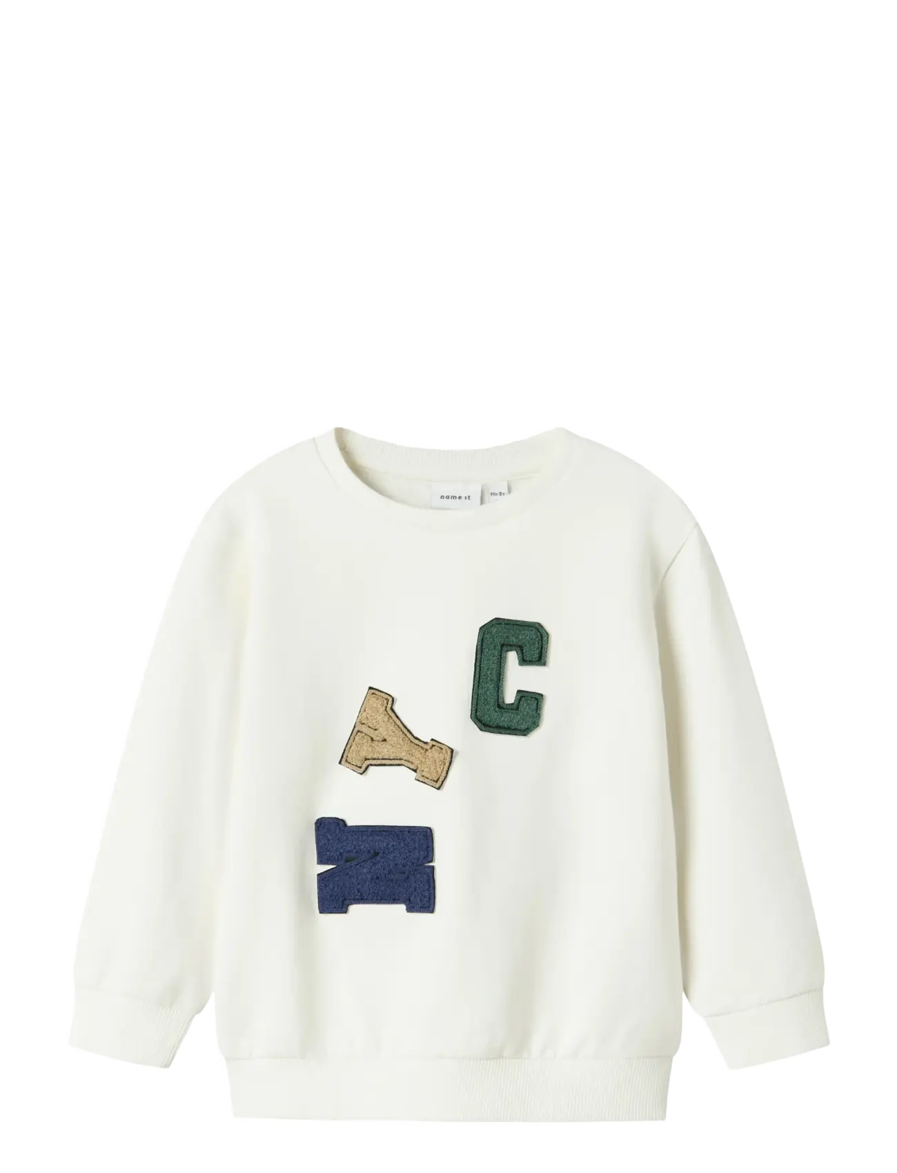 name it NMMNOTUS LS NREG SWEAT BRU - Overdele - CLOUD DANCER / cream