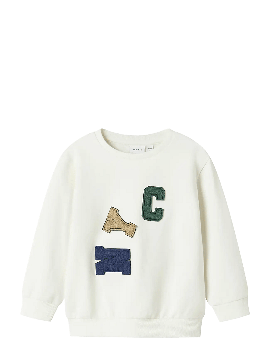 name it - NMMNOTUS LS NREG SWEAT BRU - sweatshirts - cloud dancer - 1