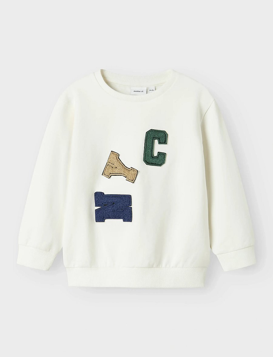 name it - NMMNOTUS LS NREG SWEAT BRU - sweatshirts - cloud dancer - 0