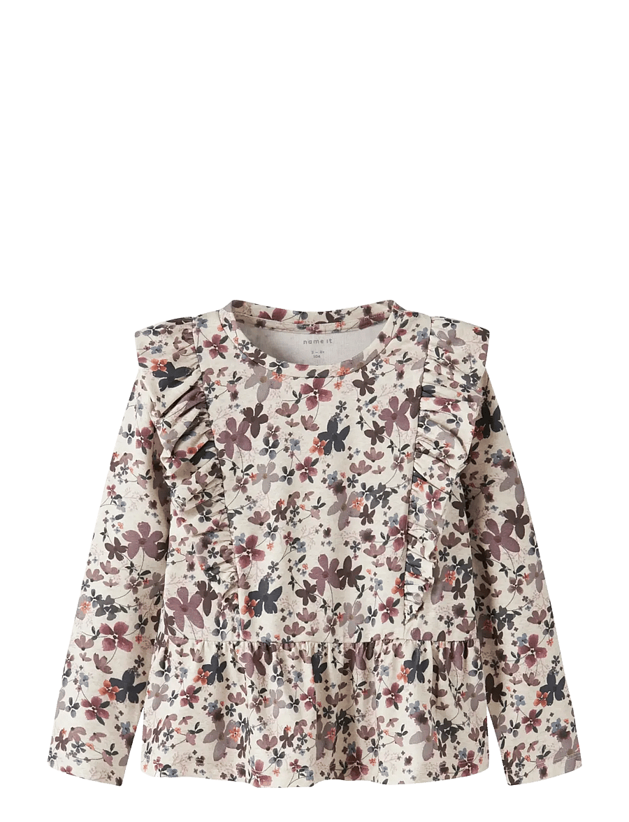 name it - NMFNALINE LS TOP - pikkade varrukatega t-särgid - peyote melange - 0
