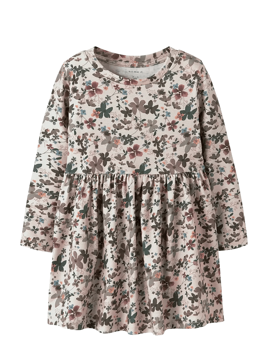 name it - NMFNALINE LS DRESS - langärmelige babykleider - peyote melange - 1