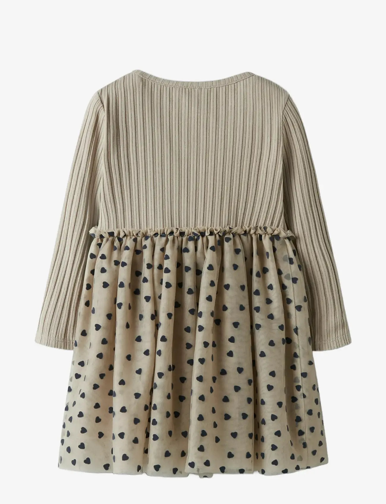 name it - NMFNEA LS TULLE DRESS - pikkade varrukatega beebi kleidid - island fossil - 1