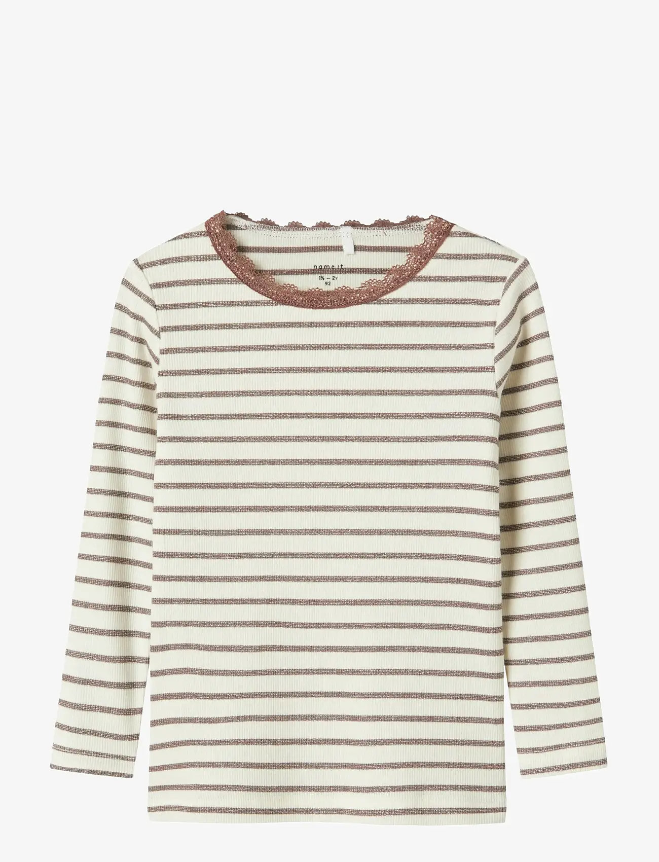 name it - NMFNETTE SLIM LS TOP - herbstliche kleidung - peppercorn - 0