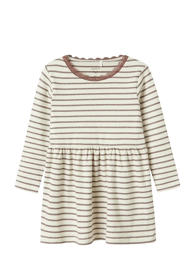 name it - NMFNETTE LS DRESS - långärmade vardagsklänningar - peppercorn - 0