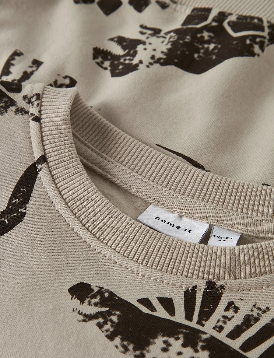 name it - NMMNILAUS LS NREG SWEAT BRU - sweatshirts - island fossil - 3