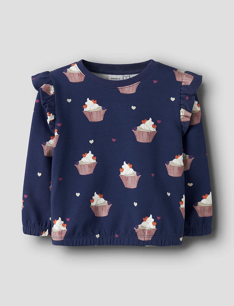 name it - NMFNAYA SWEAT BRU - sweatshirts - blueprint - 0