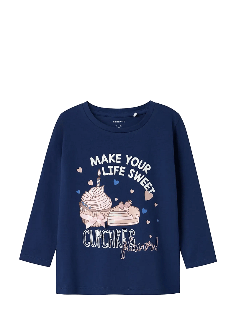 name it - NMFNICHOLA LS TOP BOX - langärmelig - blueprint - 0