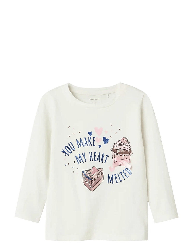 name it - NMFNICHOLA LS TOP BOX - marškinėliai ilgomis rankovėmis - cloud dancer - 1