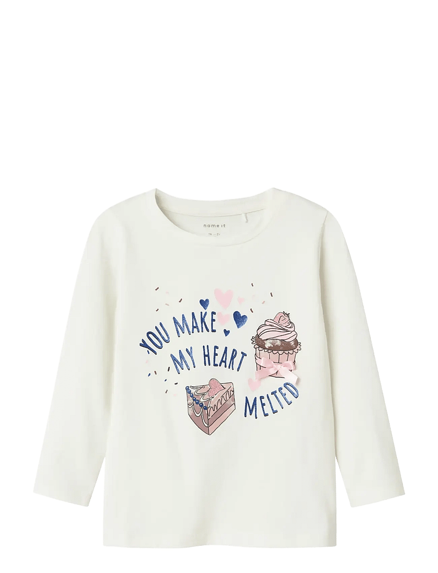 name it - NMFNICHOLA LS TOP BOX - t-shirts à manches longues - cloud dancer - 1